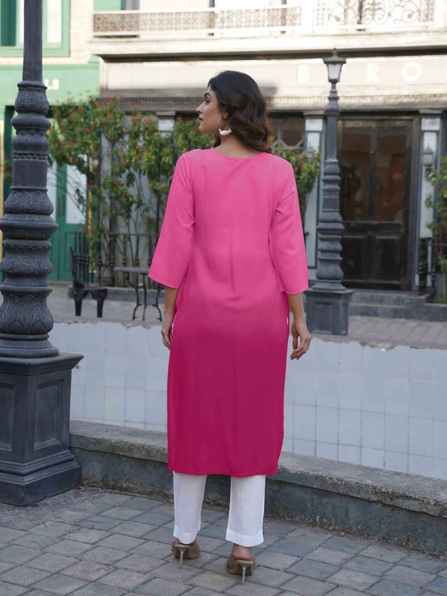 Premium Ombre Chikankari Kurta Geetha Creation