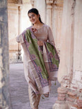 Pink with Chikoo Madhubani Ready to Wear Silk Kurti Set Geetha Creation