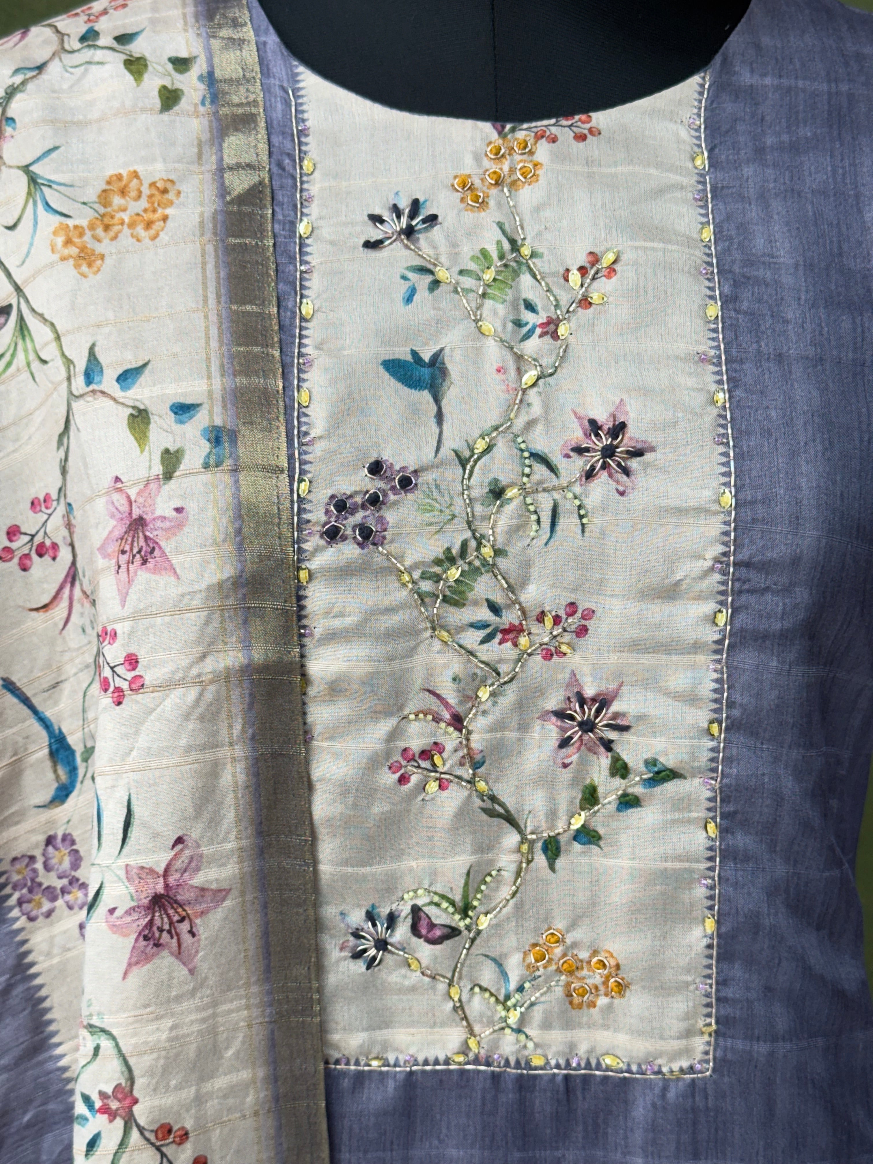 Sheer Grace Ready To Wear Silk kurta Set Geetha Creation