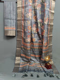 Lavender Rose Radiance Chapa Handloom Tussar Saree CA1 Geetha Creation