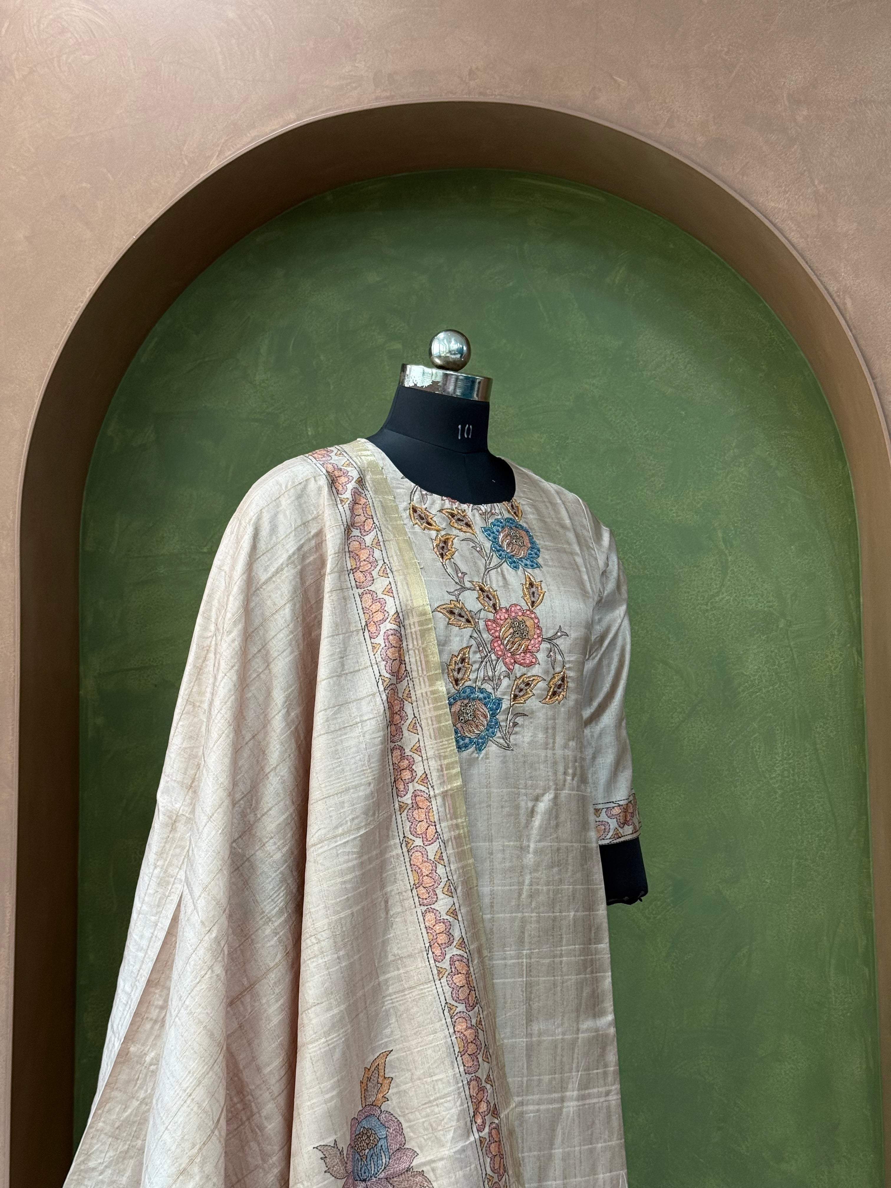 Shade of Elegance Ready To Wear Silk kurta Set Geetha Creation