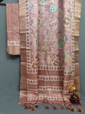 Pink Blossom Extravaganza Chapa Handloom Tussar Saree CA1 Geetha Creation
