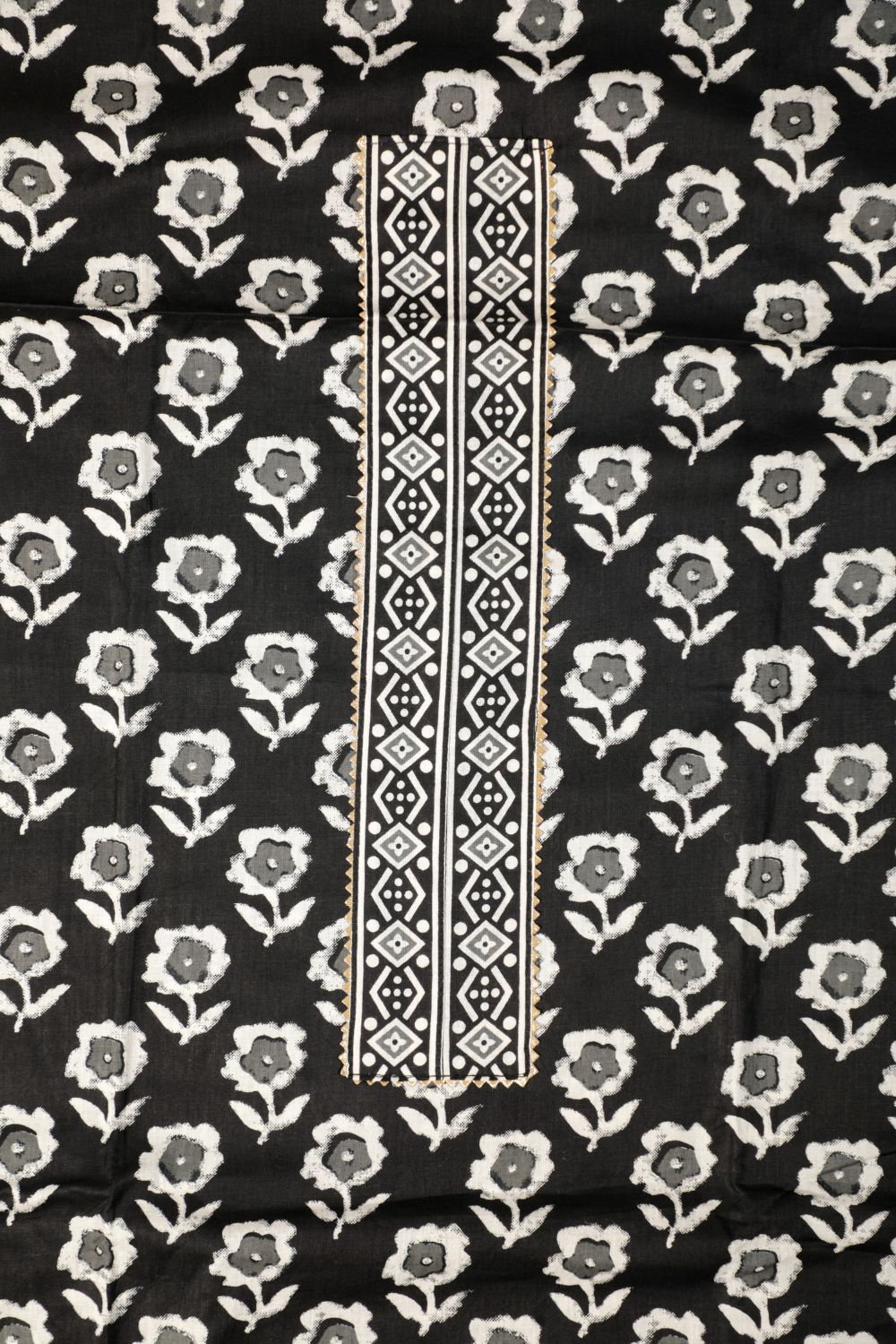 Pure Charcoal Grey Soft Cotton Suit Set Geetha Creation