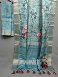 Oceanic Opulence Handloom Tussar Saree C4 Geetha Creation