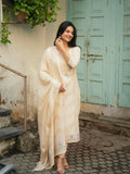 Beige Delicacy Ready to Wear Pure Cotton Kurti Set