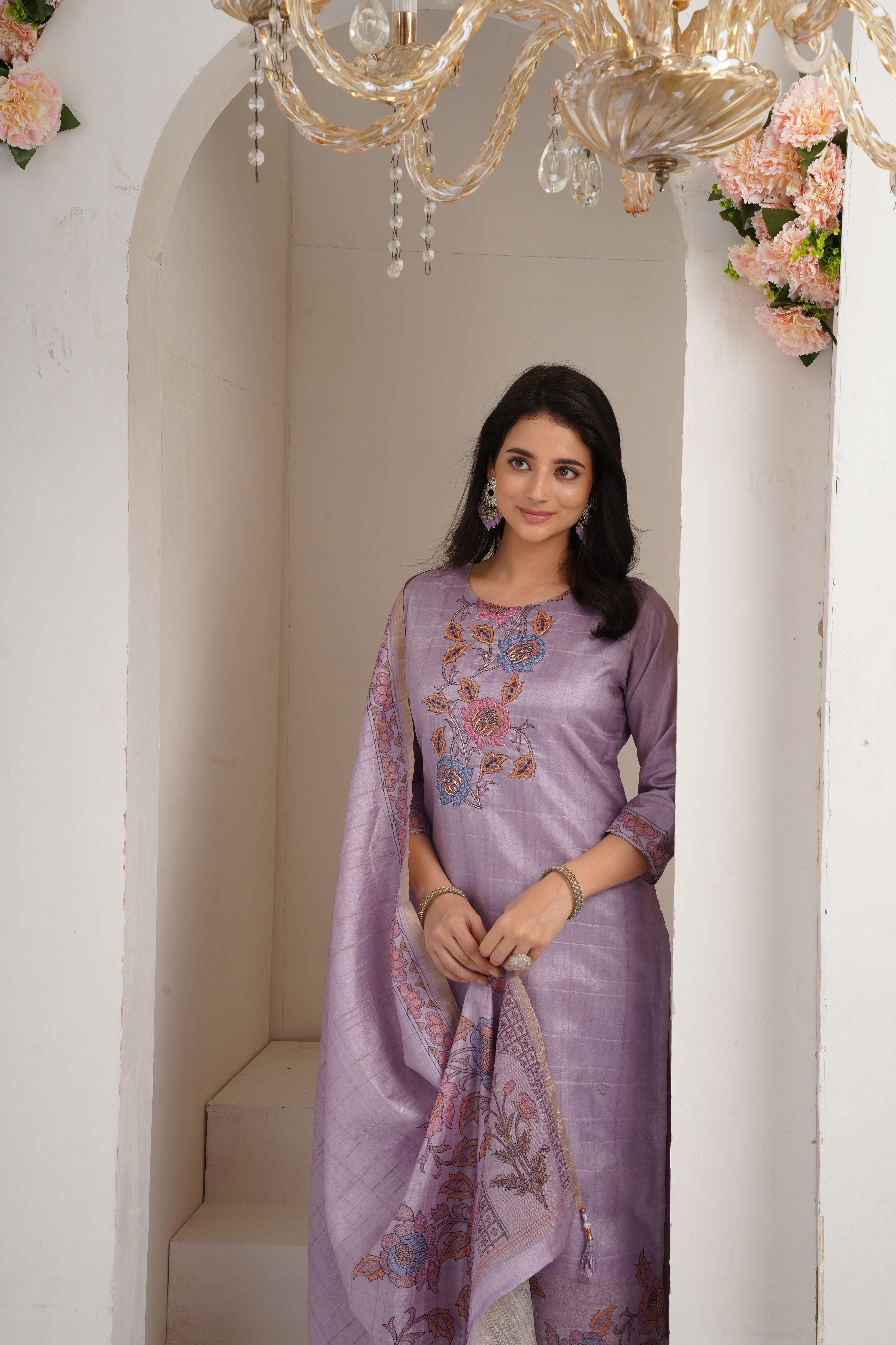 Shade of Elegance Ready To Wear Silk kurta Set Geetha Creation