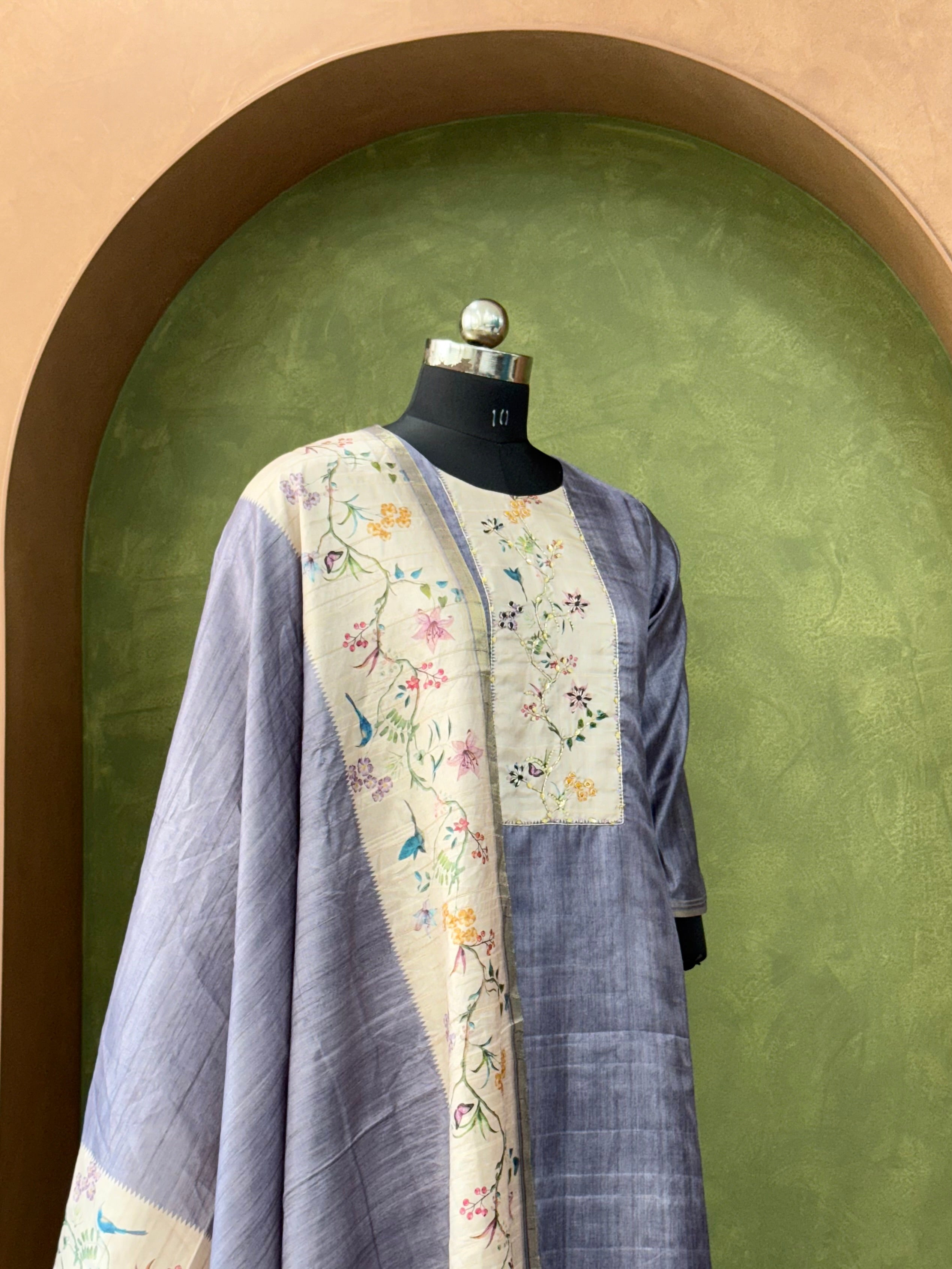 Sheer Grace Ready To Wear Silk kurta Set Geetha Creation