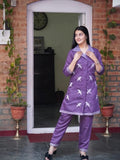 Majestic Mauve Cotton Silk Co-ord Set
