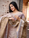 Pink with Chikoo Madhubani Ready to Wear Silk Kurti Set Geetha Creation