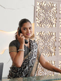 Black Patola Chapa Handloom Tussar Saree C1 Geetha Creation