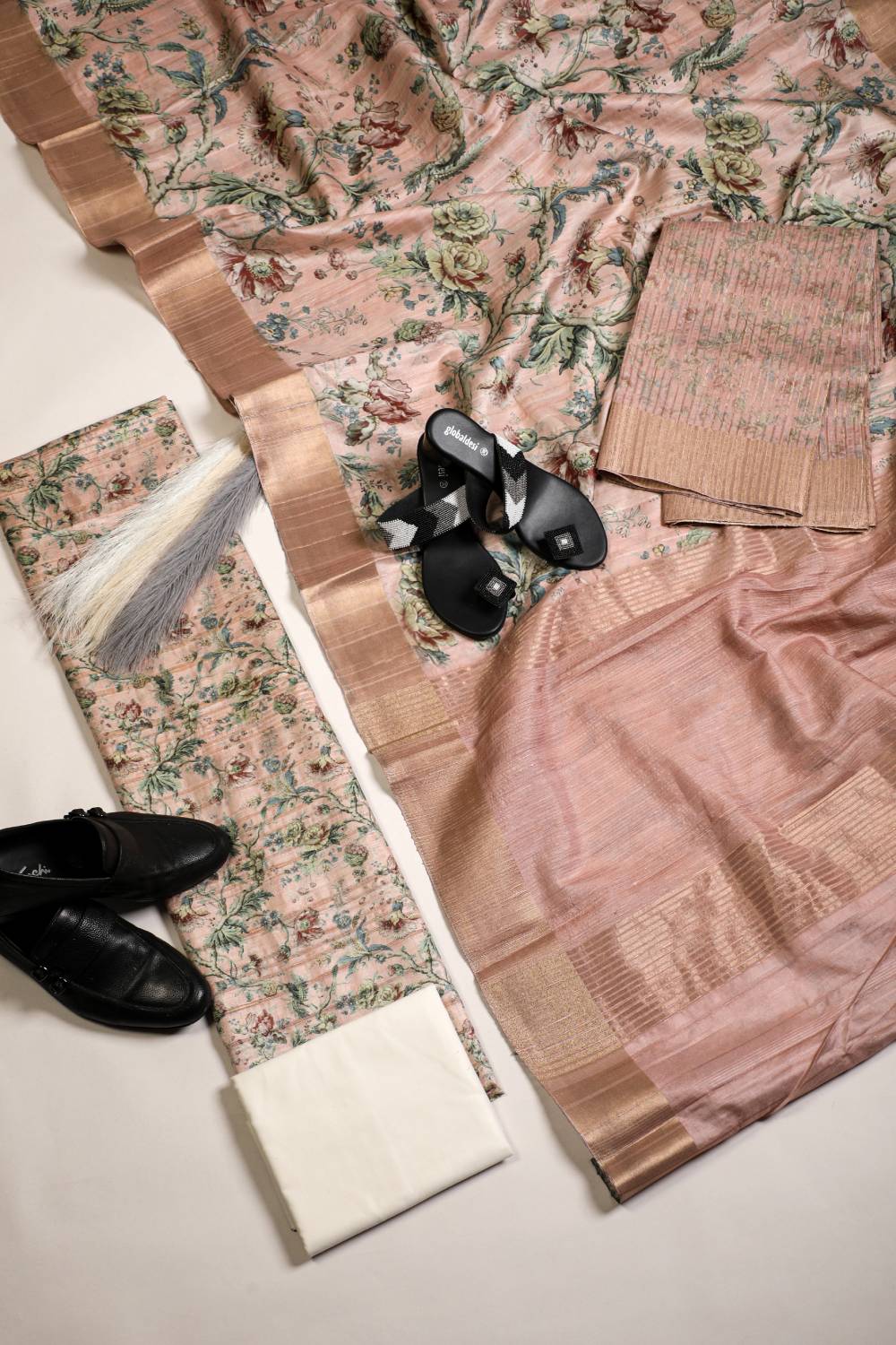 Multi-Color Floral Delight print Couple Outfits Geetha Creation