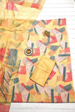 Yellow Geometric Co-ord Unstitched Salwar Set Geetha Creation