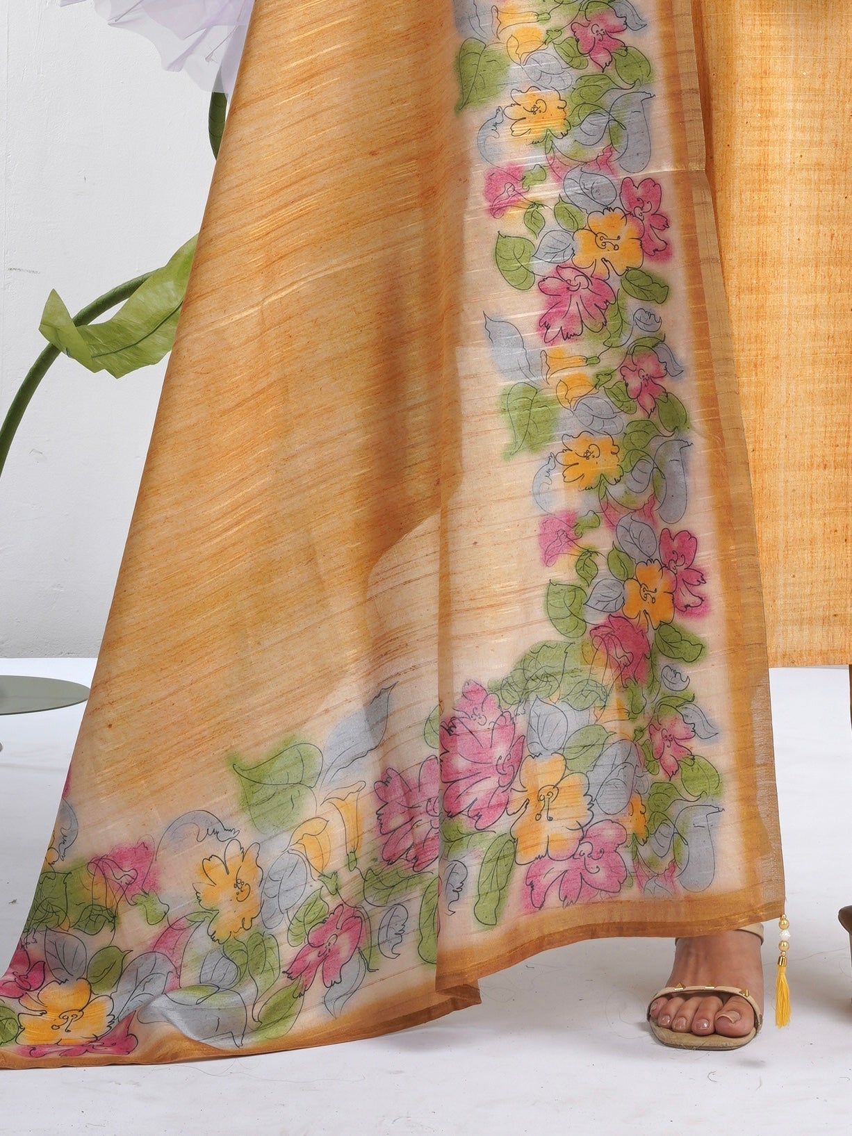 Haldi Mehendi Special Yellow with Floral Ready to Wear Salwar Set Geetha Creation