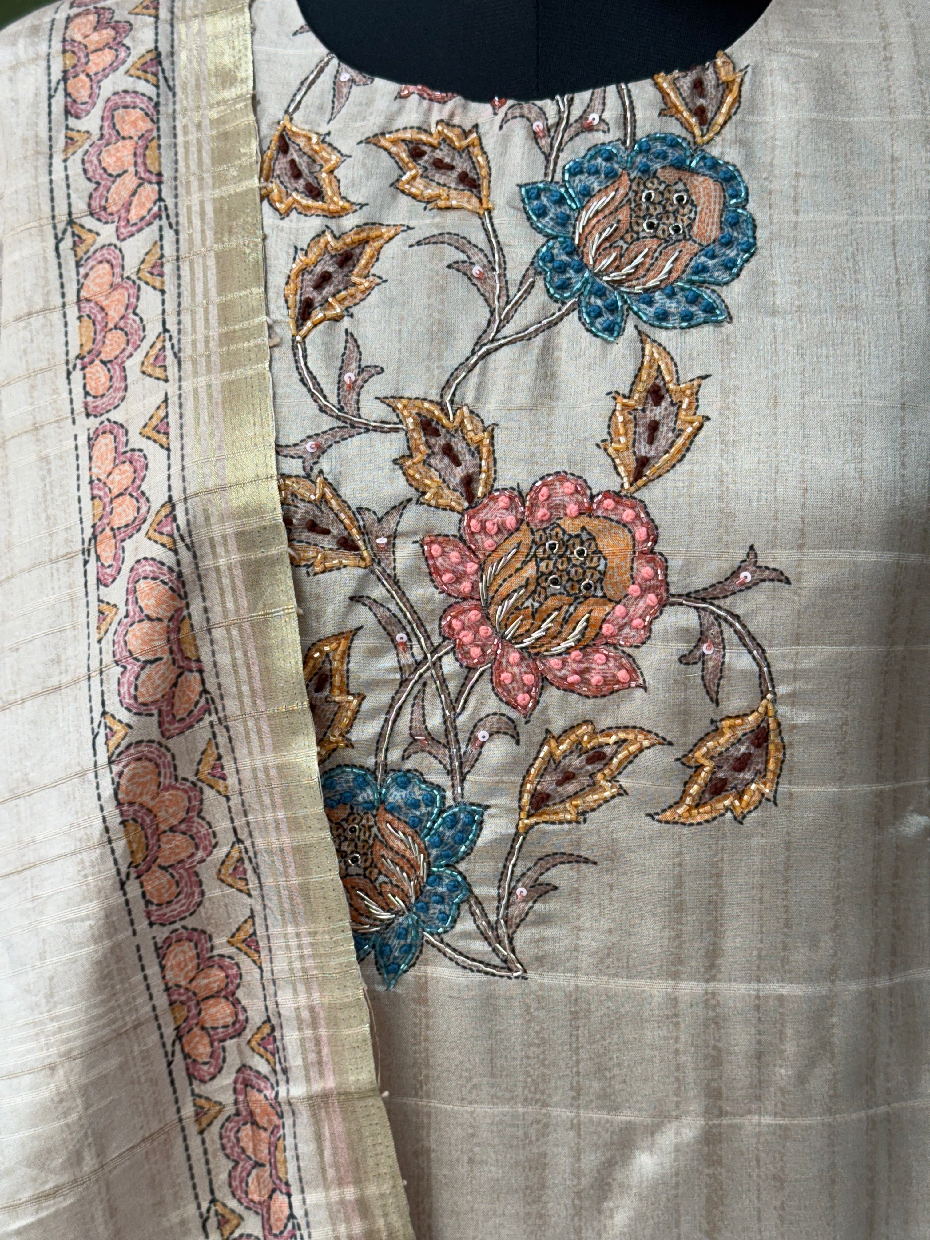 Shade of Elegance Ready To Wear Silk kurta Set Geetha Creation