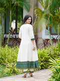 Satrangi Saaz Green and Red Ethnic Anarkali Dress Geetha Creation
