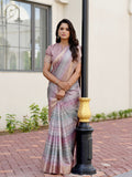 Pastel Geometry Chapa Handloom Tussar Saree C3 Geetha Creation