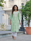 Premium Chikankari Kurta Geetha Creation