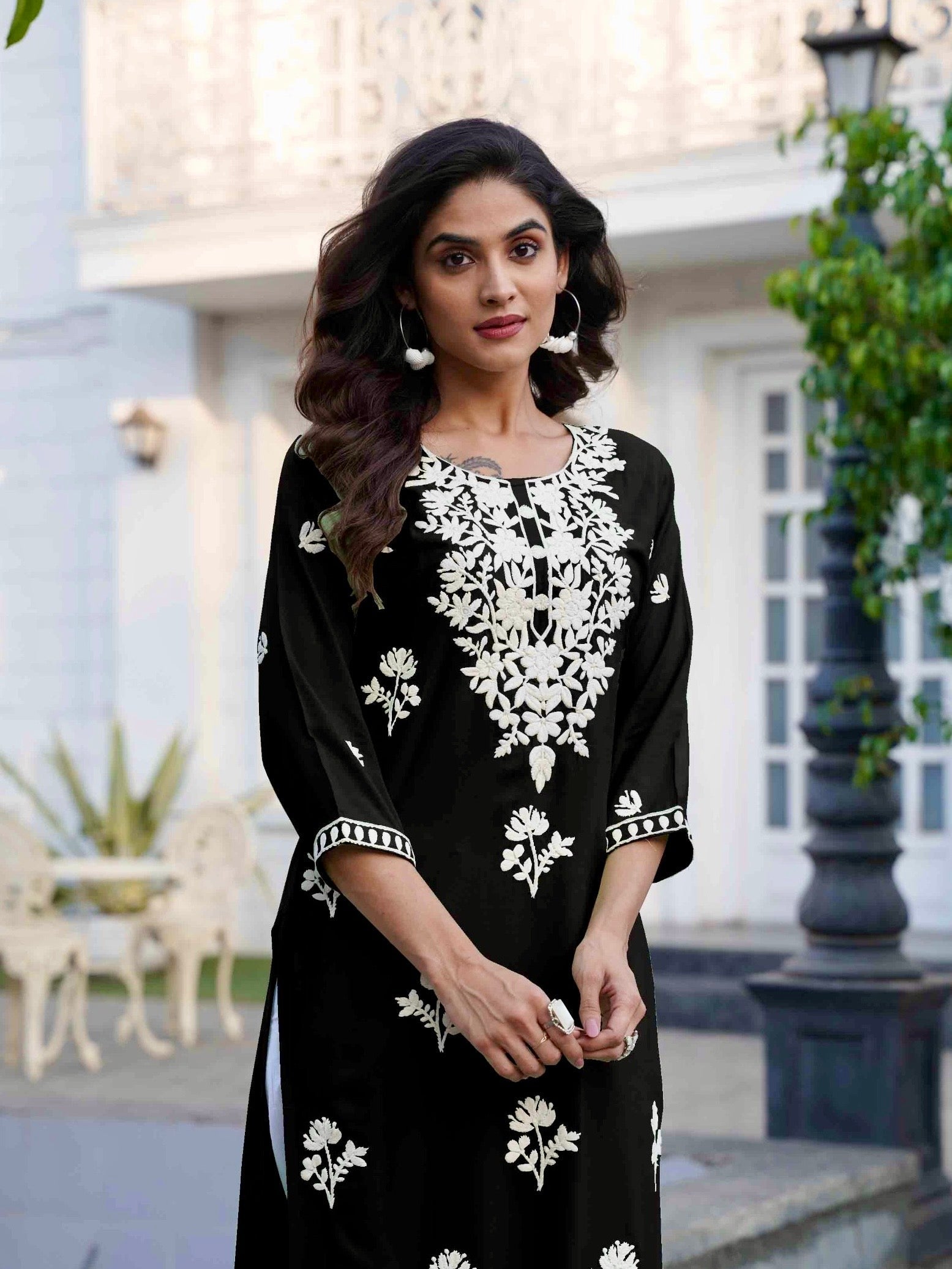 Premium Classic Chikankari Kurta Geetha Creation