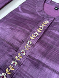 Luxurious Lavender Ready to Wear Silk Kurti Set Geetha Creation