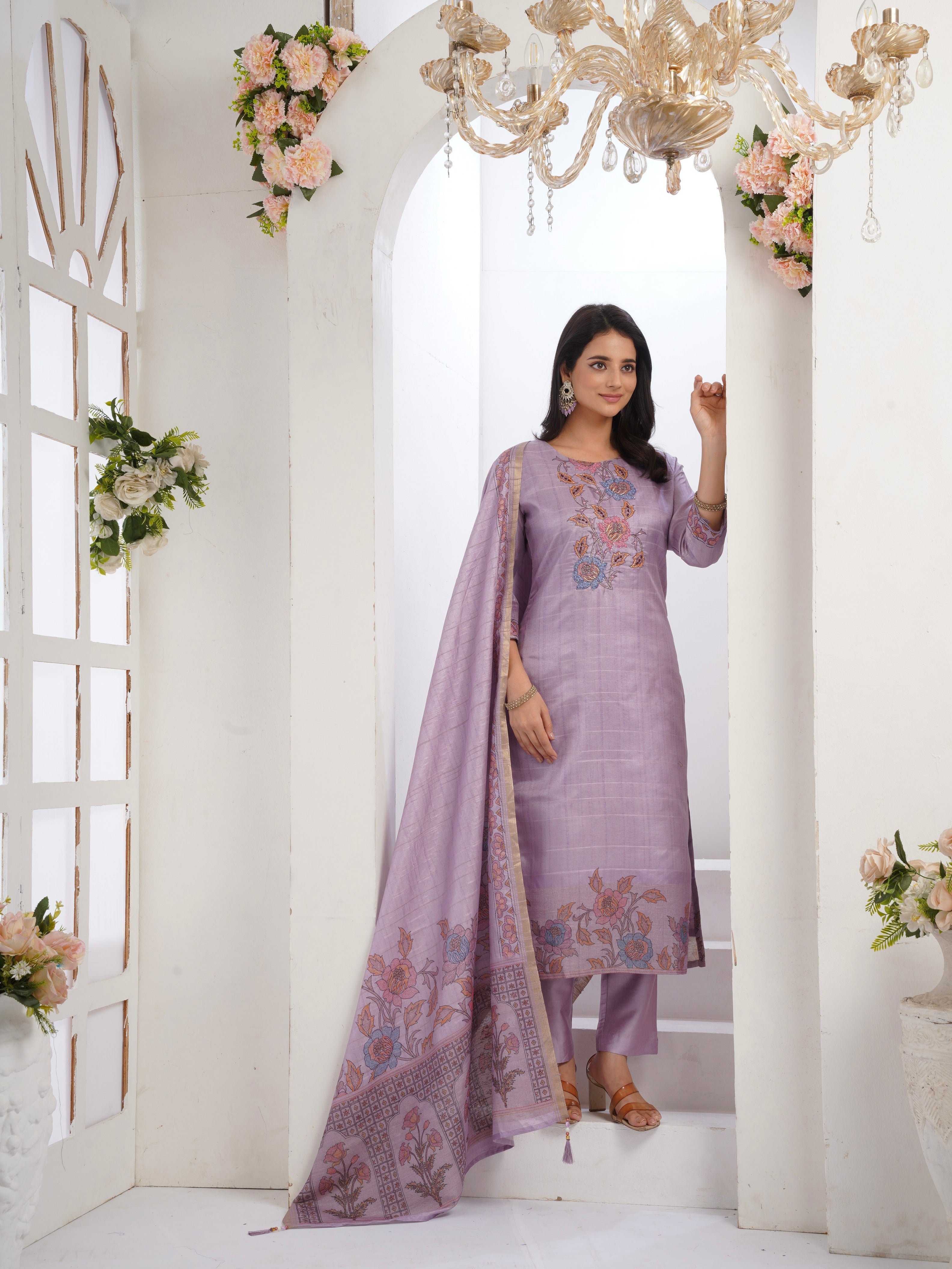 Shade of Elegance Ready To Wear Silk kurta Set Geetha Creation