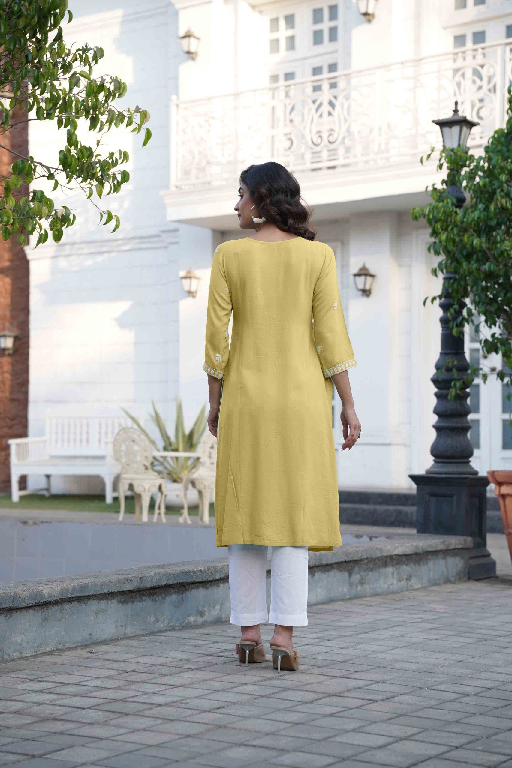 Premium Classic Chikankari Kurta Geetha Creation