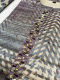 Purple with Chikoo Ready to Wear Silk Kurti Set