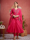 Pakeezah Pink Pure Mul Cotton Anarkali Dress Geetha Creation