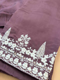 Mauve with White Threadwork Ready to Wear Short Kurti palazzo set