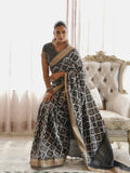 Black Patola Chapa Handloom Tussar Saree C1 Geetha Creation