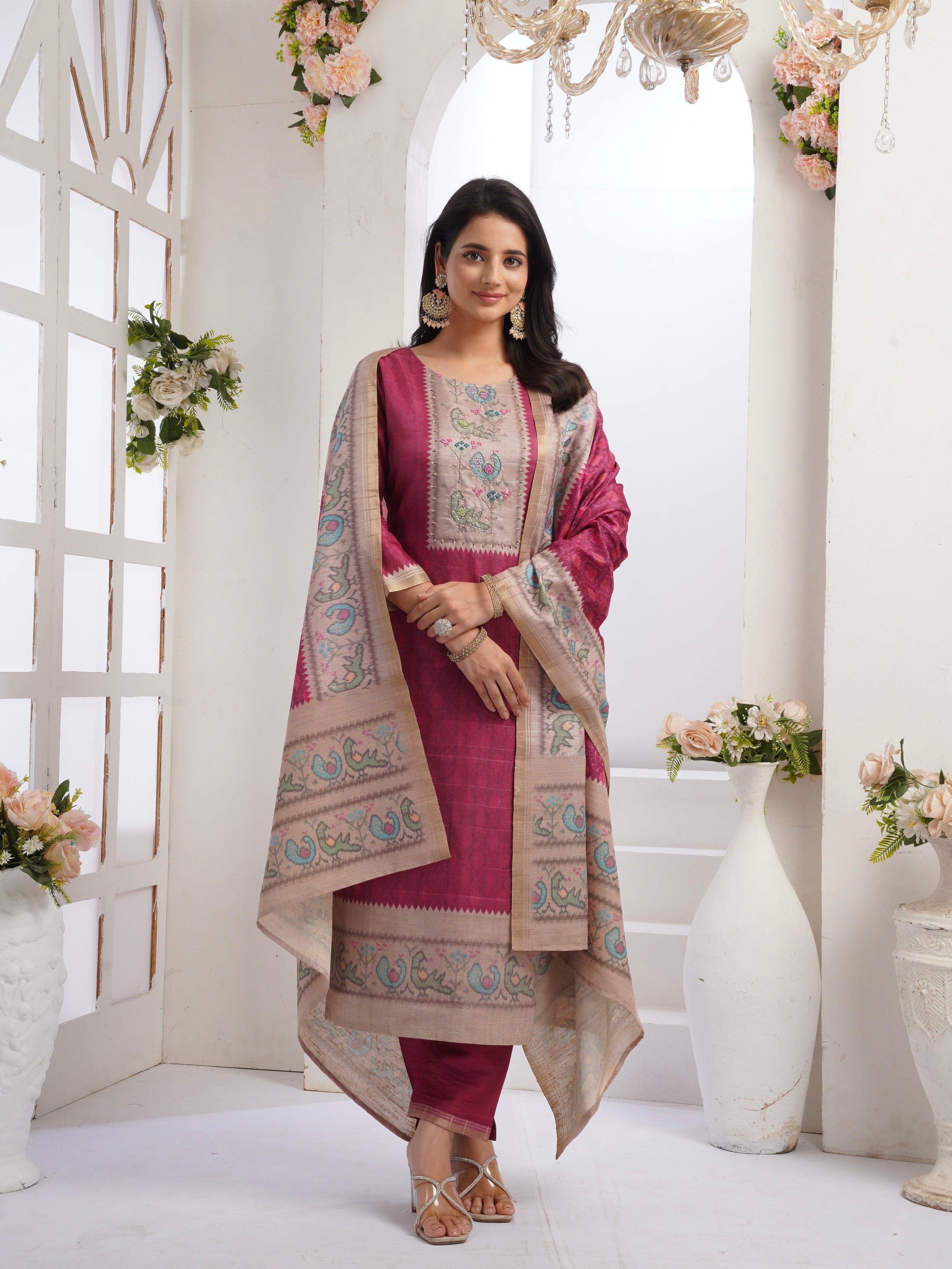 Maharani in Rani Ready To Wear Silk kurta Set Geetha Creation