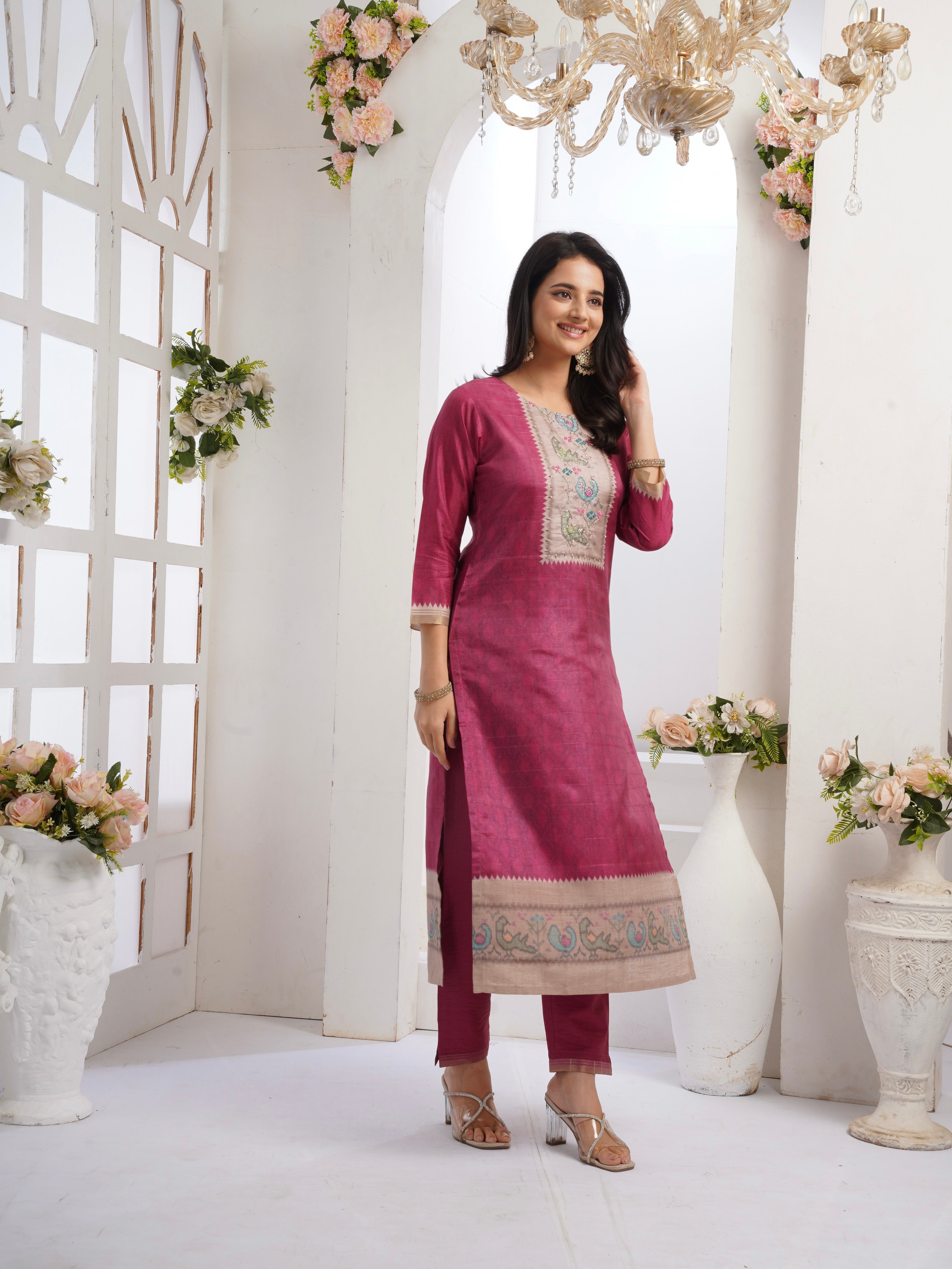 Maharani in Rani Ready To Wear Silk kurta Set Geetha Creation