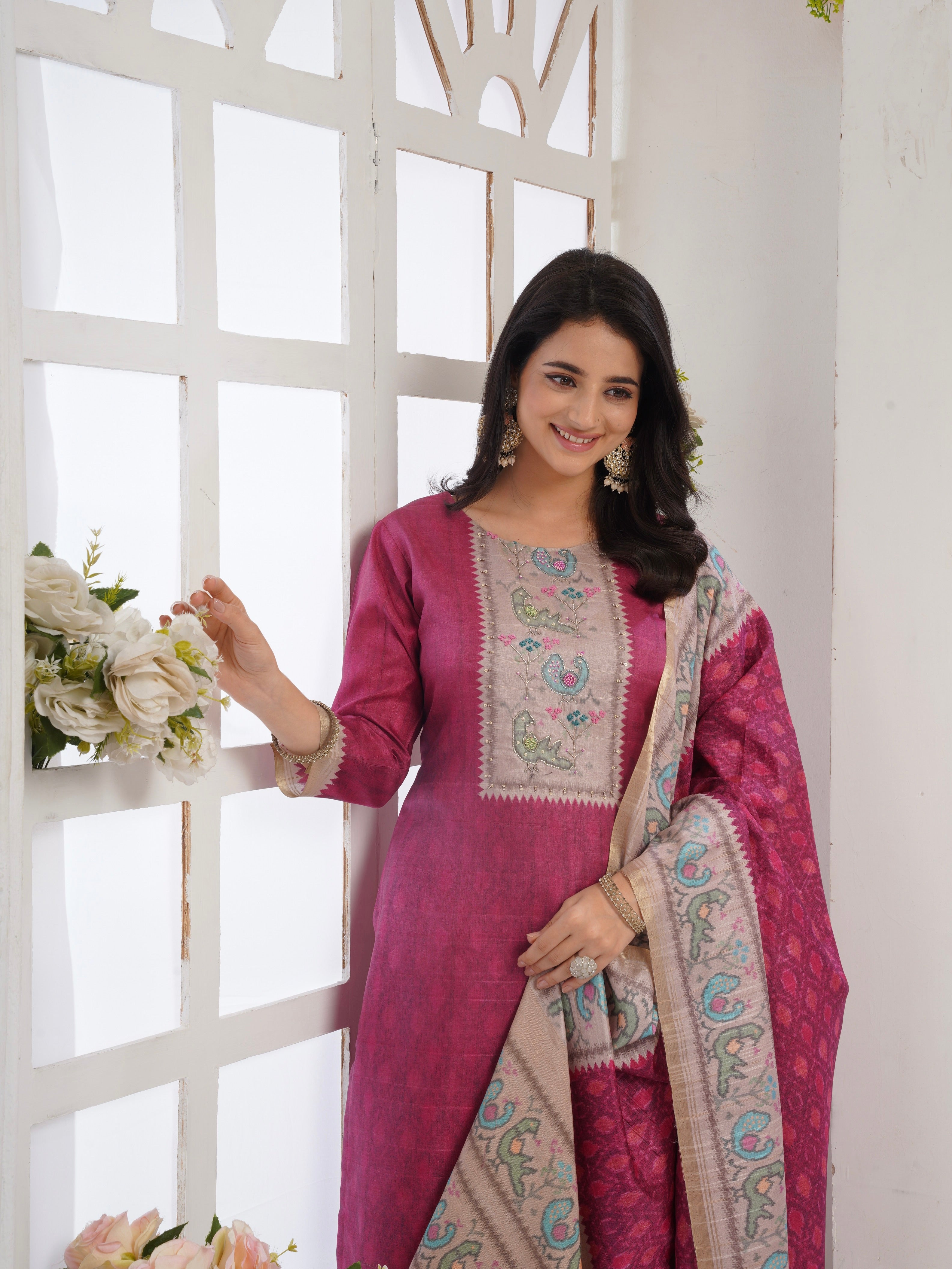 Maharani in Rani Ready To Wear Silk kurta Set Geetha Creation