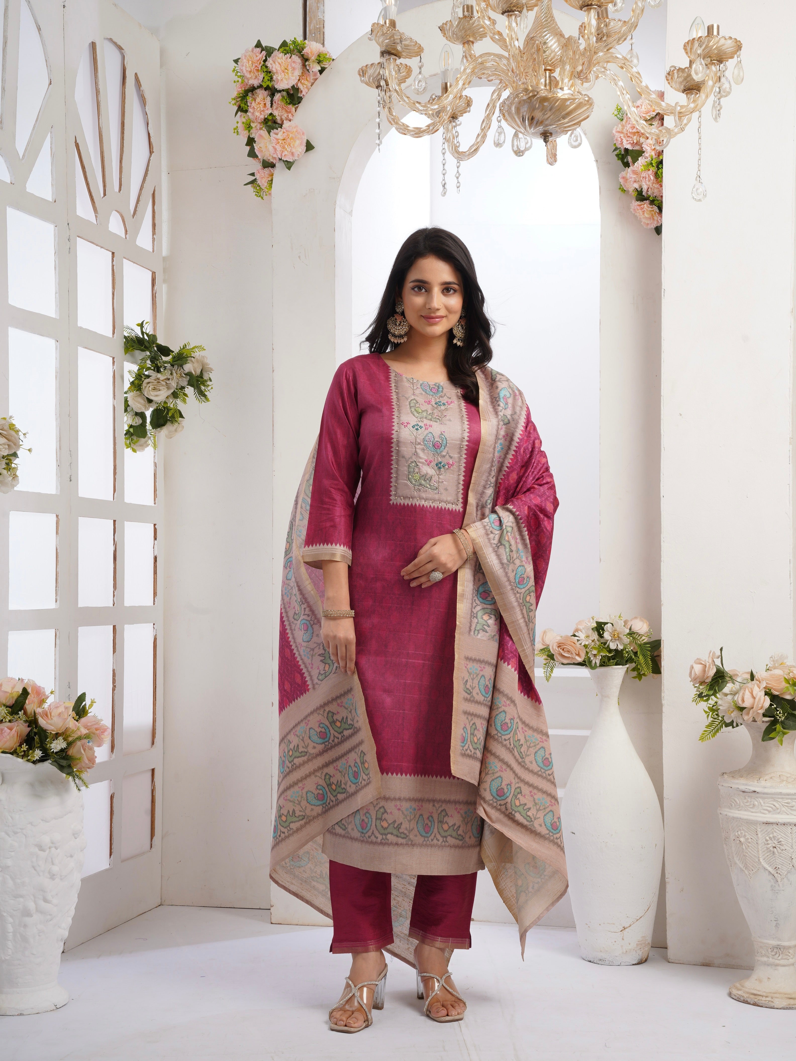 Maharani in Rani Ready To Wear Silk kurta Set Geetha Creation