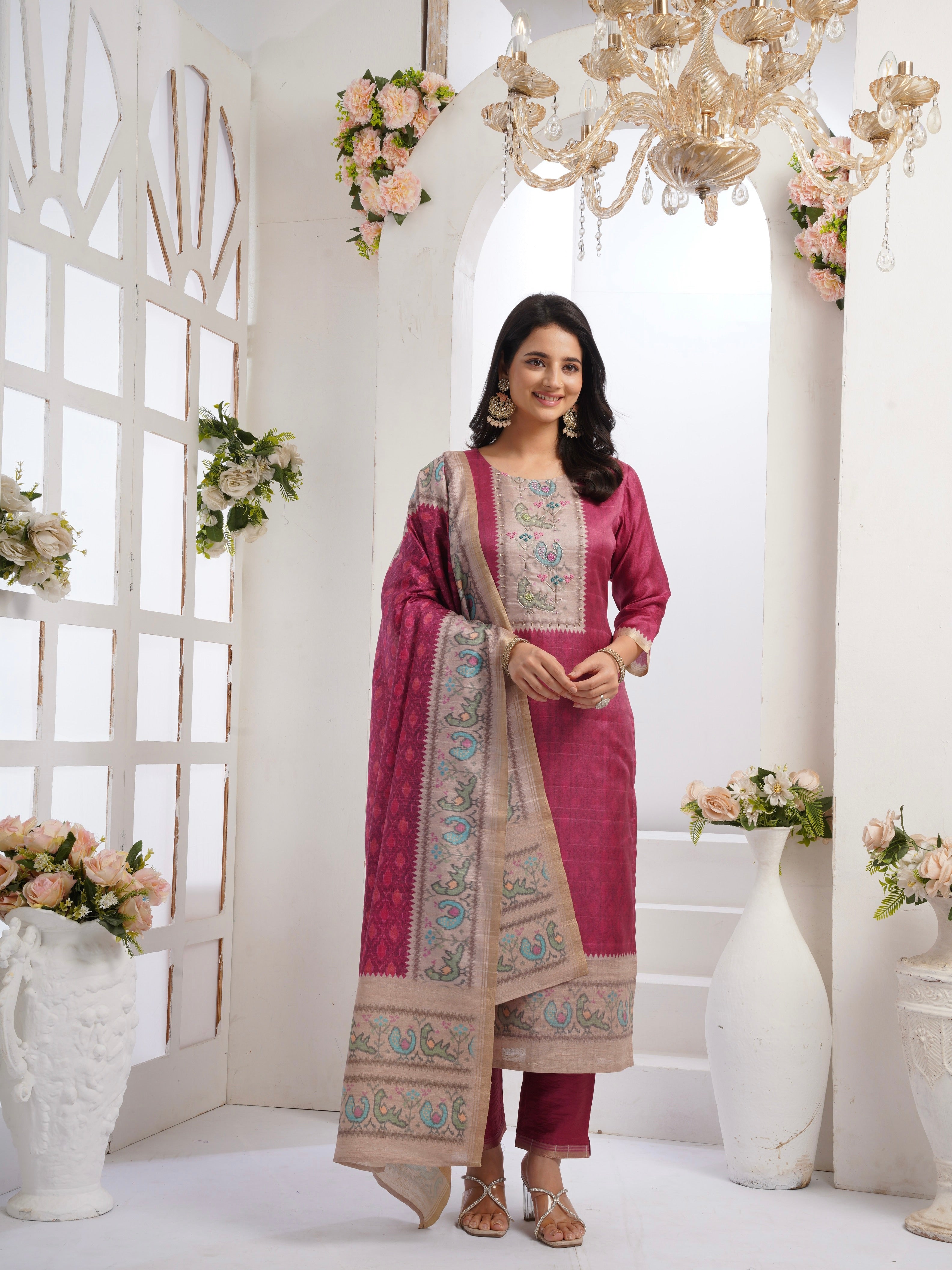 Maharani in Rani Ready To Wear Silk kurta Set Geetha Creation