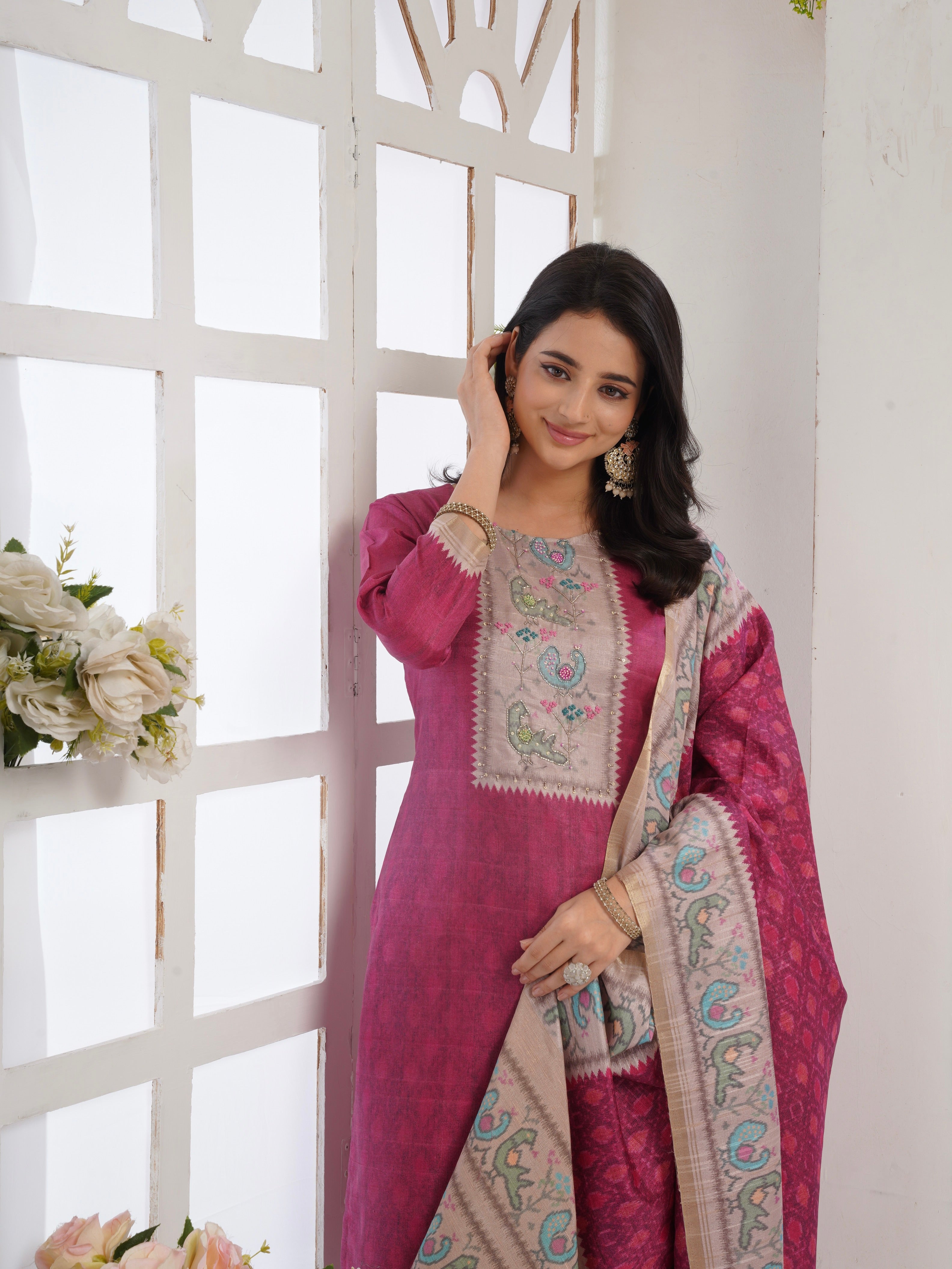 Maharani in Rani Ready To Wear Silk kurta Set Geetha Creation