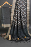 Black Patola Chapa Handloom Tussar Saree C1 Geetha Creation