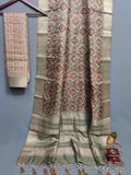 Antique Artistry Ensemble Handloom Jacquard Border Tussar Saree JQ2