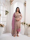 Pink Madhubani in Chiku Ready To Wear Silk kurta Set Geetha Creation