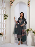 Deep Green Ready To Wear Silk kurta Set Geetha Creation
