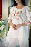 Full Moon Glowing Cotton Silk Embroidered Co-Ord Set Geetha Creation