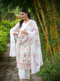 Floral Printed Georgette Kurta Set with Dupatta Geetha Creation
