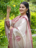 Beige and Rust Striped Semi Formal Ready to Wear Silk Kurta Set Geetha Creation