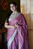 Pride with Elegance Formal Wear Semi Tussar saree Geetha Creation