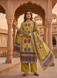Mustard Cotton Ethnic Kurta Set with Dupatta Geetha Creation