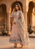 Subtle Beige Linen Kurta Set with Dupatta Geetha Creation