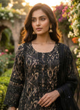Classic Black Cotton Kurta Set with Dupatta Geetha Creation