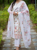 Floral Printed Georgette Kurta Set with Dupatta Geetha Creation