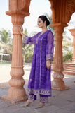 Princess Purple Pure Organza Ready to Wear Dress Geetha Creation