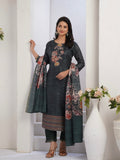 Deep Green Ready To Wear Silk kurta Set