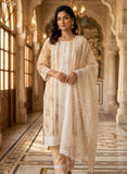 Beige Cotton Ready to Wear Kurta Set with Dupatta Geetha Creation